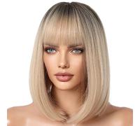 Short Bob Wig - Chic Modern Hair, Fiber Hair Look, Layered Tresses | High Qualityy Fashionable Heat Safe Blonde Cut, Uniquee Artificial Instant Style Upgrade Accessory For Everyday Wear Ladies