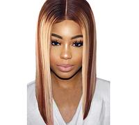 Short Bob Wig for Women,Straight Bob Wig Natural Looking Synthetic Hair Wig Short Hair Wigs Layered Wig Synthetic Straight Wig Neon Fancy Dress Accessory Cosplay Party Wig Halloween Decorations