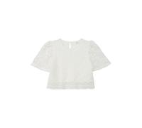 Short Boxy Lace Blouse with Round Neck for Girls s.Oliver Beige 13/14 years