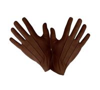 Short Brown Short Spandex & Velvet Gloves for Fancy Dress Costumes Accessory