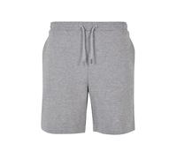 Build your Brand Men's Ultra Heavy SweatShorts Shorts, Heathergrey, 3XL