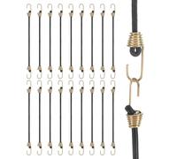 Short Bungee Cords with Hooks, 18Pcs 10" Small Bungee Cord Set, Versatile for Outdoor Camping Tarps Tents Hiking Hunting Trucks Boats