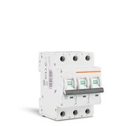 Short circuit protection circuit breaker isolator Mini Circuit Breaker AC MCB Short Overload Protector C Curve 35mm Din Rail Mount 30mA 1-4P 6-63A 220V 230V 50/60HZ(3P,16A)