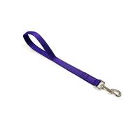 Short Close Control Dog Lead Training Walking Leash Traffic Quick Grab Handle 25mm Cushion Webbing (Purple, 20 Inches)