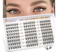 Short Cluster Lashes Clear Band 10-12-14MM Natural Lash Clusters Wispy Individual Eyelashes NO MAKEUP CD Curl Fairy Eyelash Clusters Wispy Lashes Individual Cluster Natural Lashes 144Pcs by Zegaine