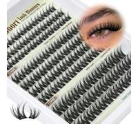Short Cluster Lashes Fluffy Flaunt Individual Eyelashes 10 12 14mm D Curl | Flora Lash Clusters Wispy Eyelash Clusters Faux Mink Lashes Individual Cluster with Wide Band False Eyelashes by wiwoseo