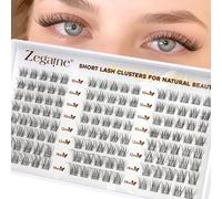 Short Cluster Lashes Wispy Lash Clusters 10-14MM Natural Individual Eyelashes For NO MAKEUP Look CD-Curly Wispy Eyelash Clusters Fairy Lashes Individual Cluster Natural Look 120Pcs by Zegaine