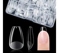 Short Coffin Nail Tips for Salon: Gelike EC Soft Gel Nails Tip Easy and Long Last- 120pcs 12 Sizes for DIY Practice Art Design at Home
