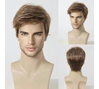 Short Copper Red Wigs for Men Synthetic Fluffy Natural Wig Heat Resistant Halloween Cosplay Wig Auburn Pixie Cut Wig-SS1001-4