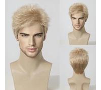 Short Copper Red Wigs for Men Synthetic Fluffy Natural Wig Heat Resistant Halloween Cosplay Wig Auburn Pixie Cut Wig-SS1003-2