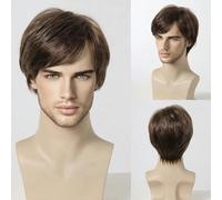 Short Copper Red Wigs for Men Synthetic Fluffy Natural Wig Heat Resistant Halloween Cosplay Wig Auburn Pixie Cut Wig-SS1002-1