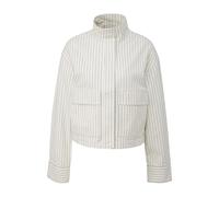 Short Cotton Jacket with High Collar and Patch Pocket Women's s.Oliver Beige 42