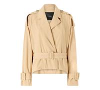 Short Cotton Trench Coat - female - PINKO - Blazers - Beige - S - Jackets S