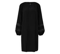 Short Crepe Chiffon Dress with Lace Round Neck Buttoned Women COMMA Noir 32