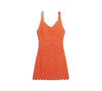 Short crochet slip dress for women Superdry Orange L