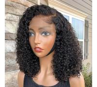 Short Curly 13X4 Lace Front Human Hair Wigs Loose Deep Wave 4X4 Lace Closure Wigs Pre Plucked Glueless Wig