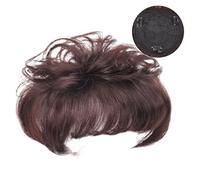Short Curly Hair The Top Of The Head Replacement Piece Hair Covering White Hair Black Color Wig Short Synthetic Wigs(2-33)