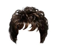 Short Curly Human Hair Wig For Black Women - 10 Inch Afro Wig with Bangs, Soft Wig Full Natu For Daily Bouncy, & Fluffy Use,