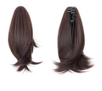Short Curly Ponytail Extension with Invisible Claw Clip - Synthetic Clip-In Hairpiece for Women(2M33)