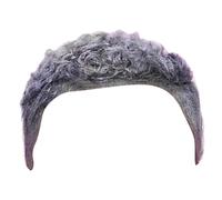 Short Curly Wig, 3.9 Inch Adjustable Grey Human Hair Wig with Mesh and Windproof Design, Realistic High Temperature Wire for Women..