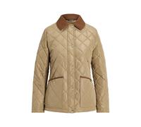 Short Diamond Quilted Jacket beige