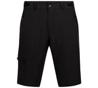 DLX Mens Walking Shorts Ralf - Cargo Hiking Shorts, Outdoor Walking Trekking Short with 3 Welded Zip Pockets, Men's Activewear Flat Waistband Pants Black