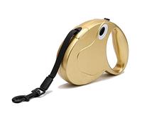 short dog lead, Dog Retractable Lead Leash Yellow 3M 5M Rope Leashes Harness Automatic Extending(5M)