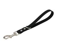 Short Dog Leash - 9 Inch Dogs Lead Grab Tab Heavy Duty Waterproof PVC Dog Training Traffic Leashes for Safety Control Behavior Correction Hiking Backup & All Breeds (Black, 9'')