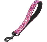 Short Dog Leash,Traffic Leash,Reflective Nylon Padded Handle,Nylon Short Dog Leash for Training Control - for Large and Medium Sized Dogs. (Gravel)