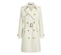 Short Double-Breasted Trench Coat - female - Ralph Lauren - Trench Coats - White - M - Coats M