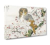 Short Eared Owl & Cherry Flower By Numata Kashu Asian Japanese Canvas Wall Art Print Ready to Hang, Framed Picture for Living Room Bedroom Home Office Décor, 20x14 Inch (50x35 cm)