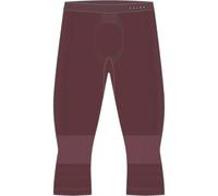 FALKE Men's Wool-Tech Protective 3/4 M Ti Wool Functional Yarn Quick Dry 1 Piece Base Layer Bottom, Red Barolo 8526, M