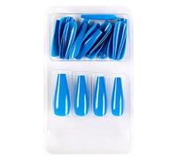Short False Nails Europe And America Full Coverage Nails For Ladies And Girls 24 Pieces Long With Glue Glue on Nails (P, One Size)