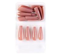 Short False Nails Europe And America Full Coverage Nails For Ladies And Girls 24 Pieces Long With Glue Glue on Nails (E, One Size)