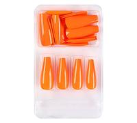 Short False Nails Europe And America Full Coverage Nails For Ladies And Girls 24 Pieces Long With Glue Glue on Nails (J, One Size)