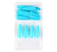 Short False Nails Europe And America Full Coverage Nails For Ladies And Girls 24 Pieces Long With Glue Glue on Nails (N, One Size)