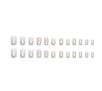 Short False Nails With Glue Europe And The United States Fashion Square Nail Silver Glitter Elegant Domestic Ladies Special Sweet Cool Wind Wear Nail 5ML Nails (One Size)