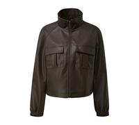 Short Faux Leather Indoor Jacket Women COMMA Marron 46