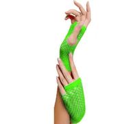 Crazy Chick New Ladies Girls Short Fishnet Gloves Assorted Colours Fingerless Gloves, Party Fancy Dress Tutu Gloves, Neon Fishnet Gloves (Green)