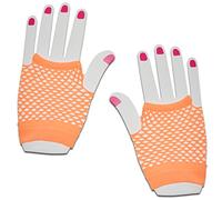 SHORT FISHNET HAND GLOVES PARTY FANCY DRESS TUTU (Orange)