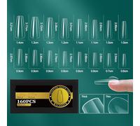 Short French Nails Tips With Transparent Finish And Multiple Sizes False For Natural Gel Or Salon Use Easy Application False Nail