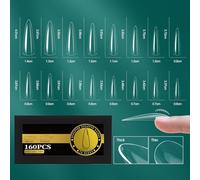 Short French Nails Tips With Transparent Finish And Multiple Sizes False For Natural Gel Or Salon Use Easy Application False Nail