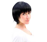 SHORT fringy Lady QUALITY Wig Bob CUTE Fringe RAVEN BLACK (1003 Colour 1)