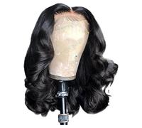 Short Front Human for Black Women Curly With Baby Pre Plucked Natural Hairline Small Elastic Ties