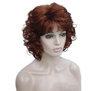 Short Full Curly Synthetic Hair Wig For Women Platinum Blonde Color 122 12inches