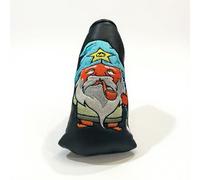 Short Game Wizard Blade Putter Headcover - Premium Cover for Golf Putter - Funny Wizard Design with Bird & Pipe - Fits Most Blade Style Putters - Black