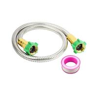 Short Garden Hose Extender with Leakproof Fitting Stainless Steel Leader Connector for Outdoor Water Hoses with Female to Female Connector