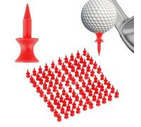 Short Golf Tees - 50/100 Pieces Portable Tea Set with Double Layer Rubber Tip, Reusable High Performance Equipment for Men and Women | Lightweight Anti-Friction Driving Range Exercise Course