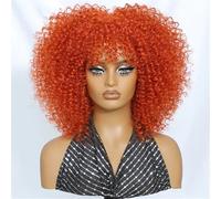 Short Hair Afro Kinky Curly Wig For Black Women Cosplay Blonde Synthetic Natural Red Wigs