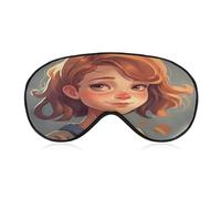 Short Hair Girl Eye Mask, Side Sleeping Mask Light Blindfold Sleeping Mask Nose Pad and Elastic Band for Children Women and Men